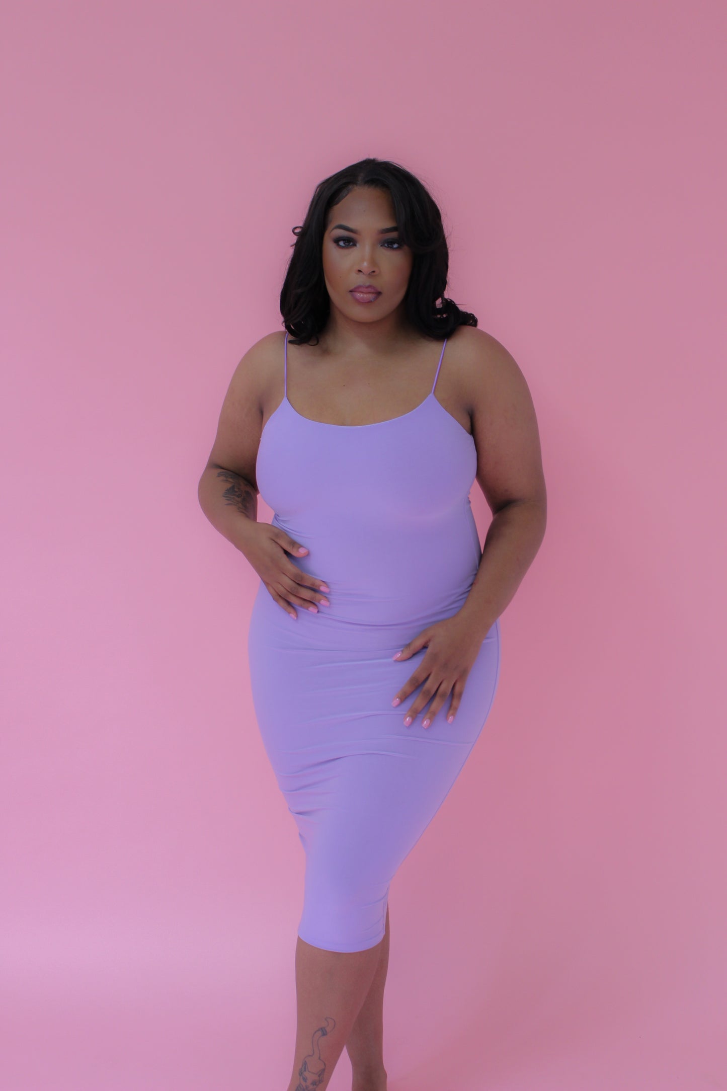 Brittany Slink Strap Midi Dress
