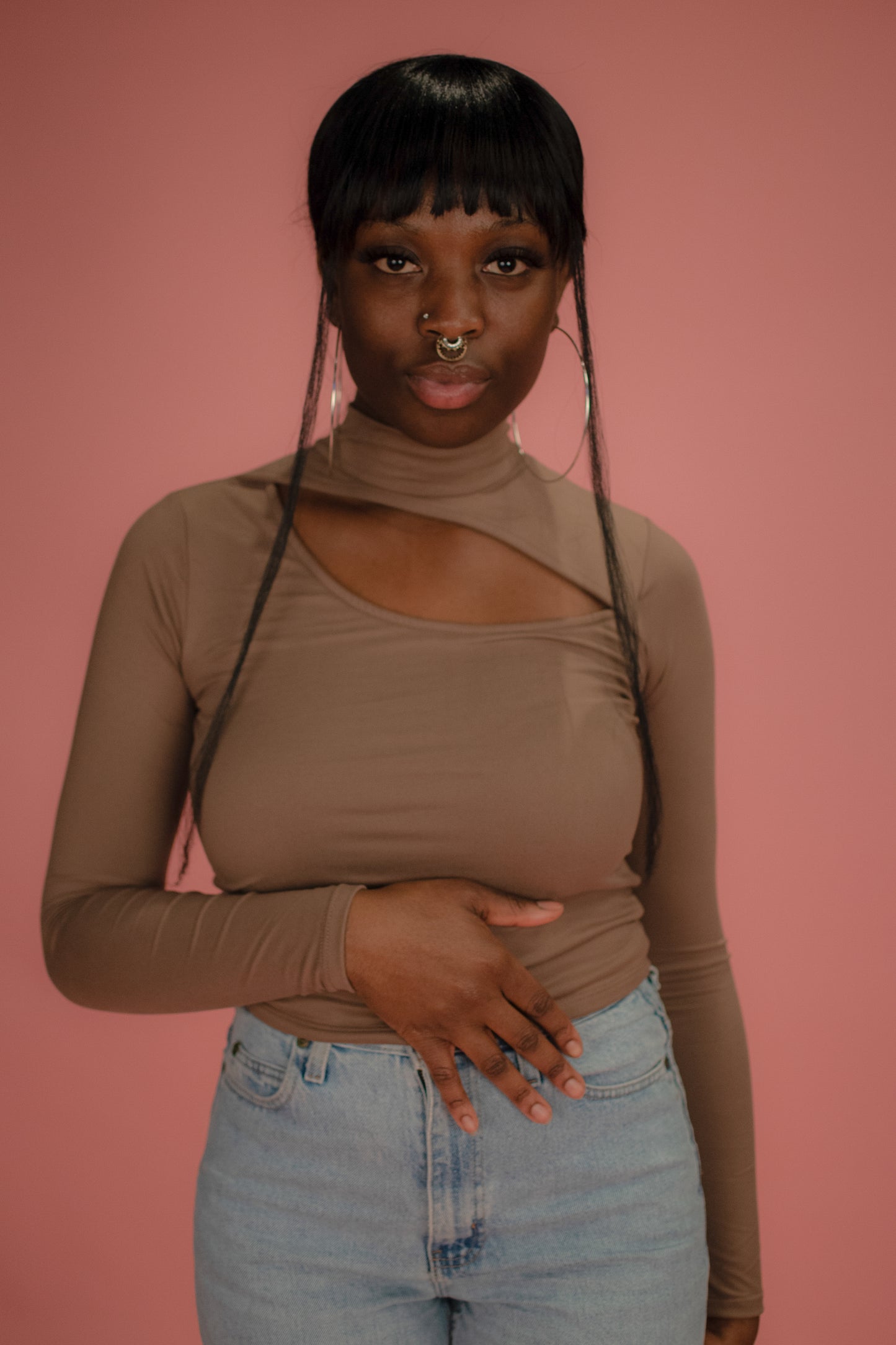 PEEK-A-BOO LONG SLEEVE CROP TOP