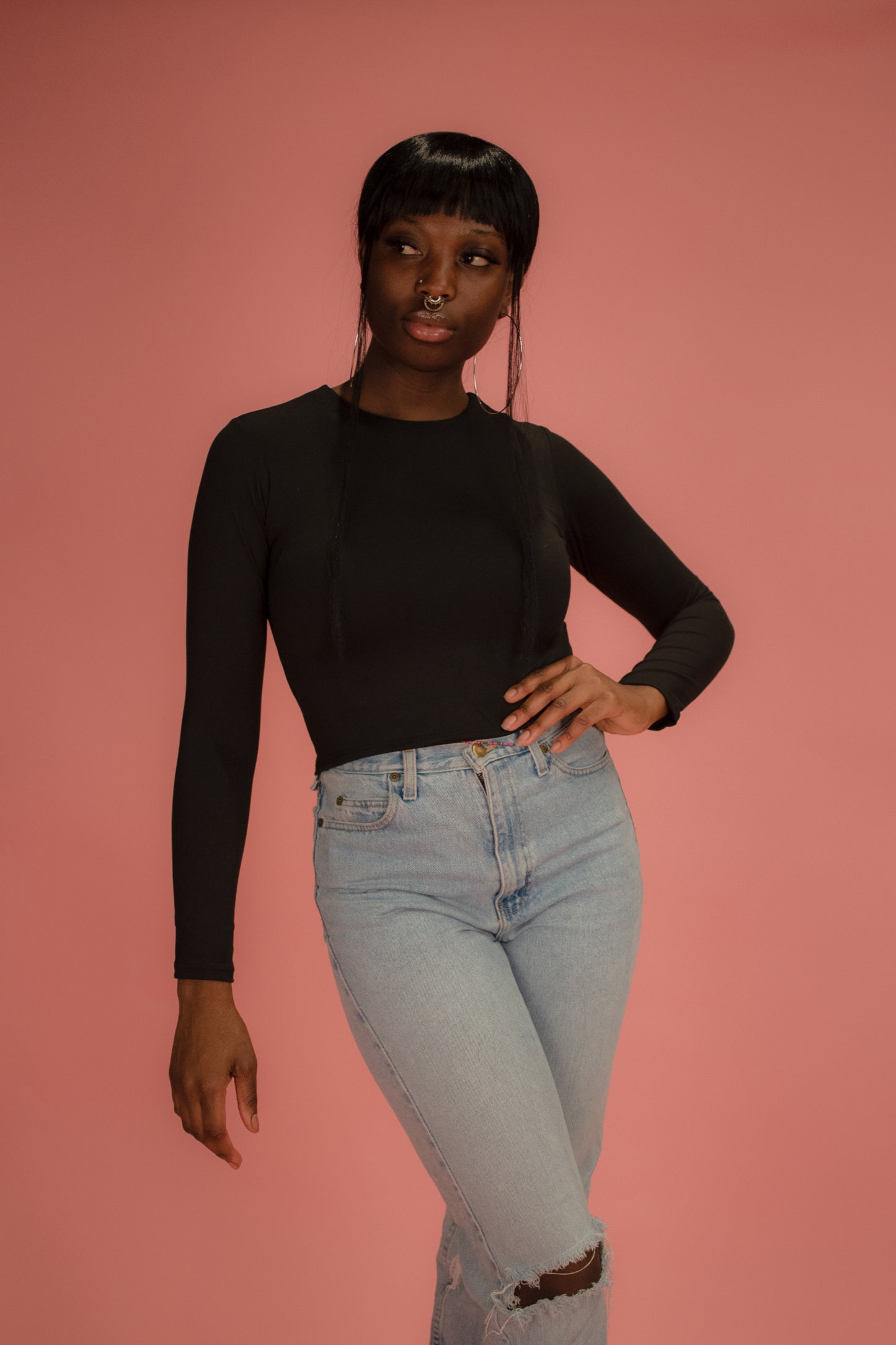 CLASSIC LONG SLEEVE CROP TOP