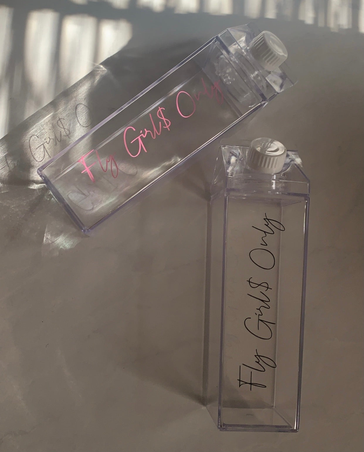 FLY GIRL$ ONLY MILK CARTON WATER BOTTLE